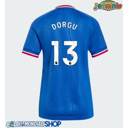 Maglie da calcio Manchester United Patrick Dorgu #13 Seconda Maglia Femminile 2026-27 Manica Corta